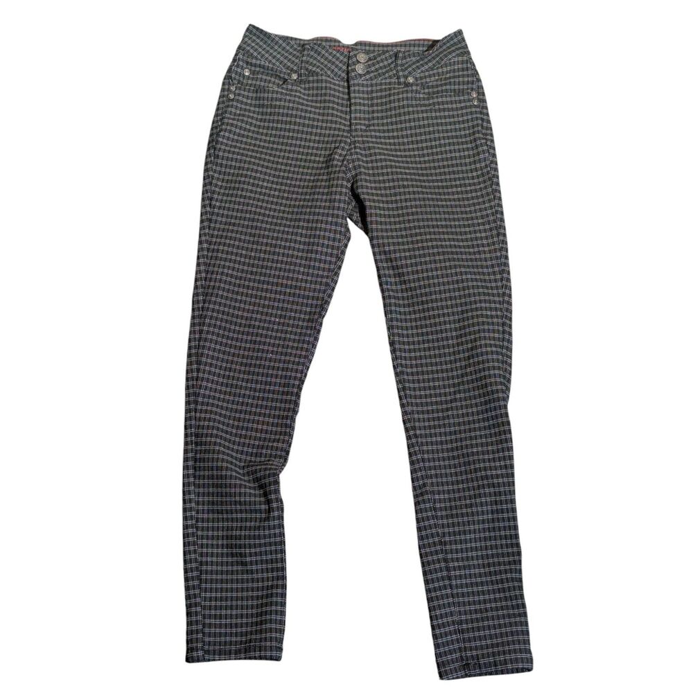 Sabrina Lauren Black & White Plaid Slim Fit Pants - Women's Size 8